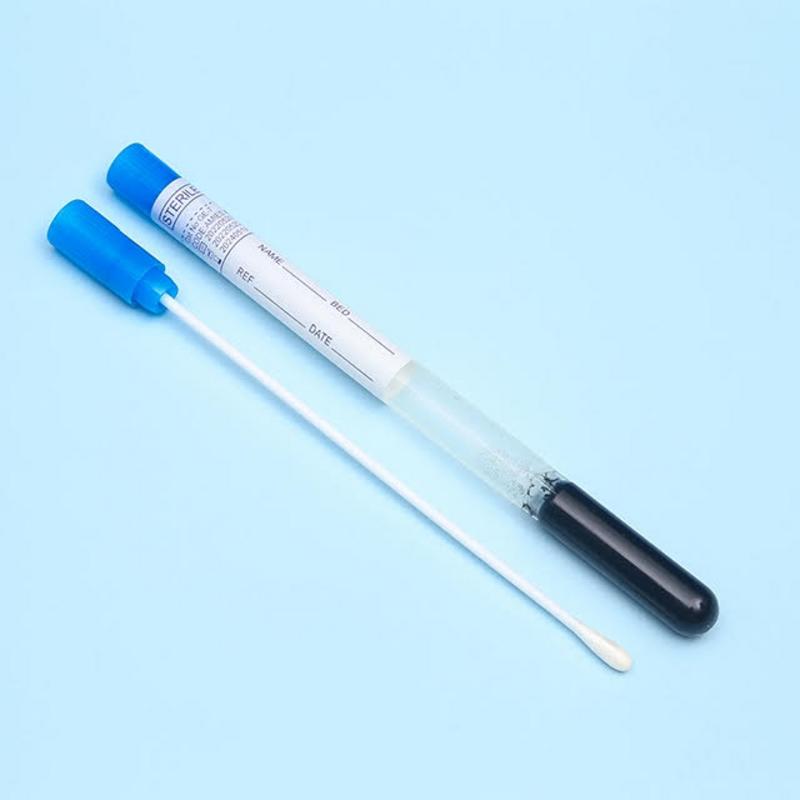 Транспортна пробірка «Альбамед» з середовищем Amies і вугіллям пластикова паличка, віскоза, інд. пак